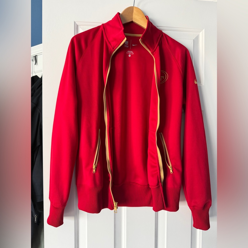 NFL 49ers Red Jacket with Gold Trim